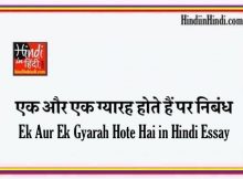 Ek Aur Ek Gyarah Hote Hai in Hindi Essay