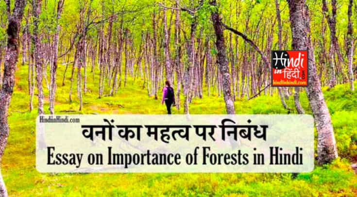 Essay on Importance of Forests in Hindi